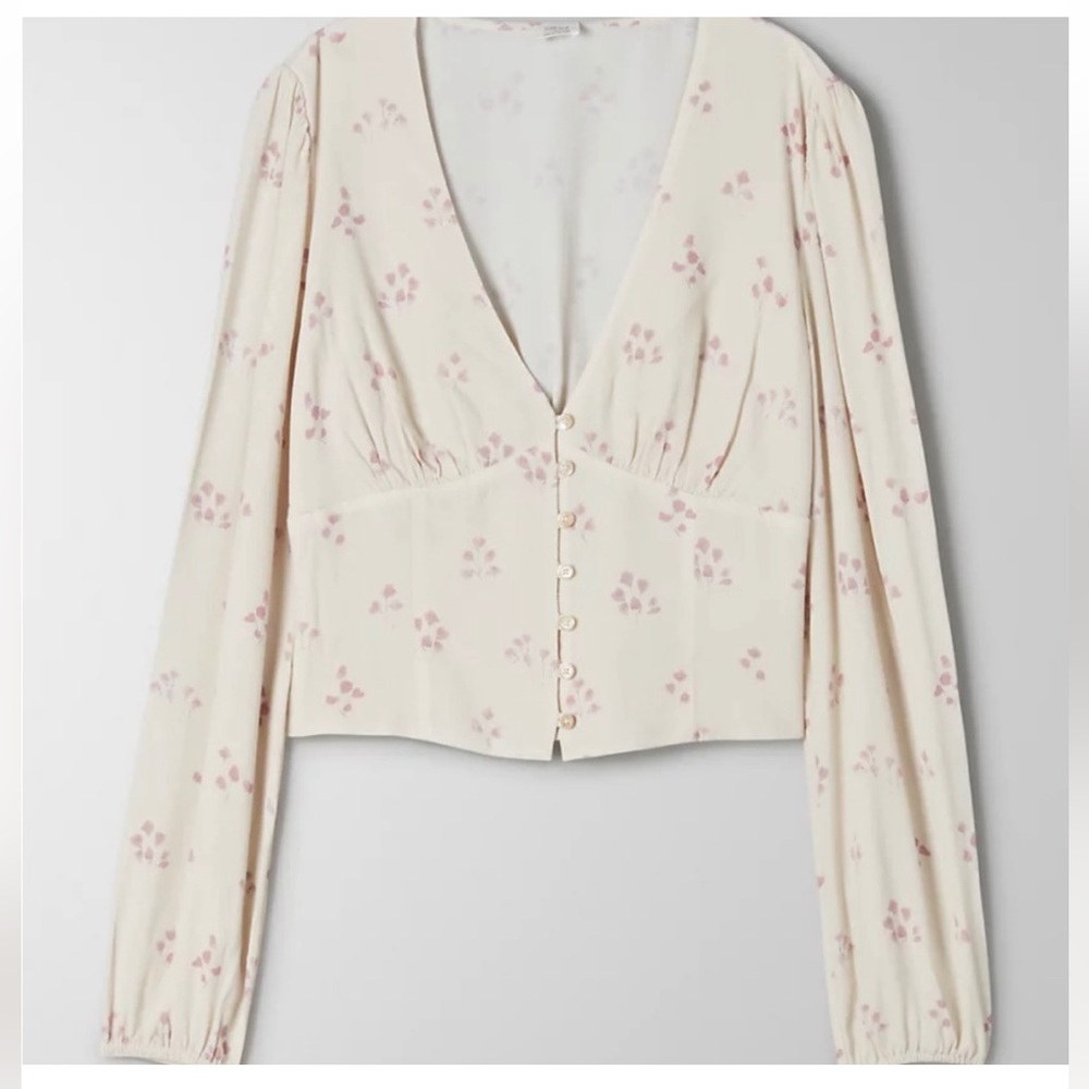 Aritzia Wilfred Isola Floral Long Sleeve Top